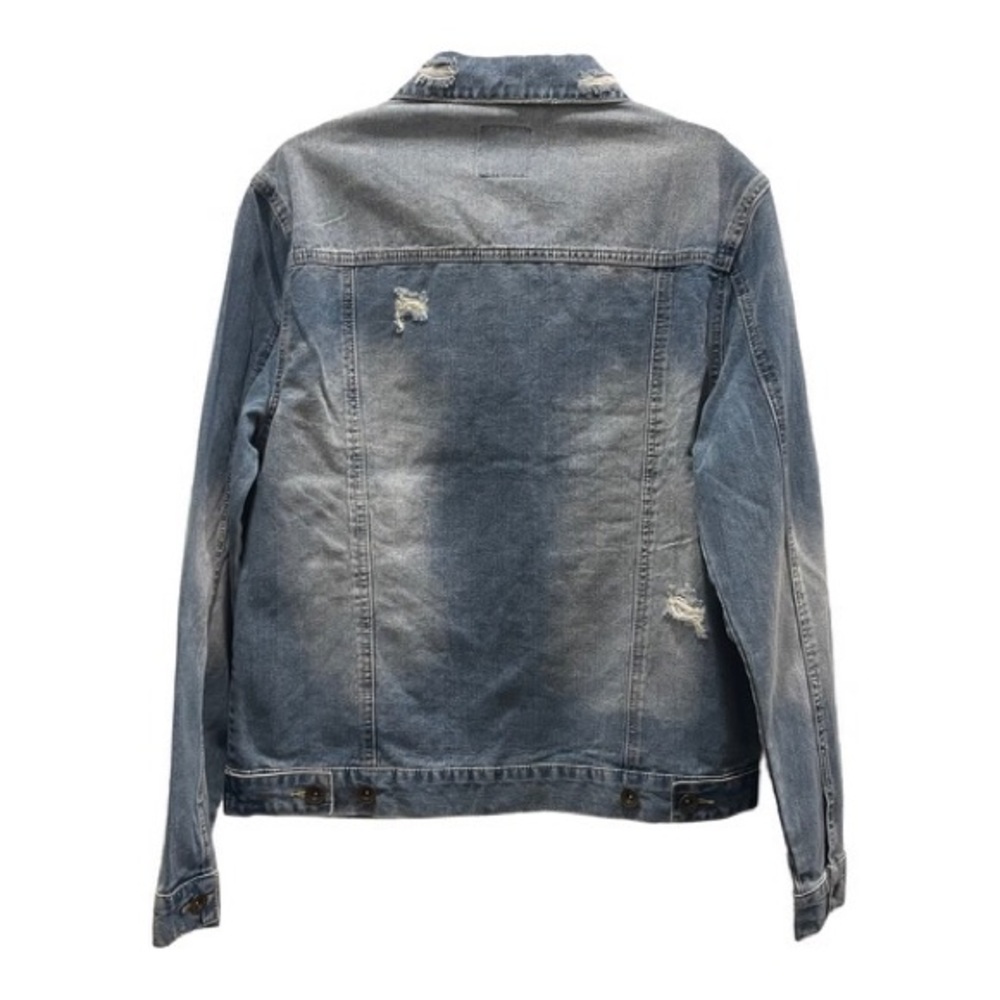 Request Distressed Denim Jacket Size Medium New - Picture 2 of 4